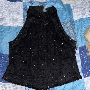 Black beaded top